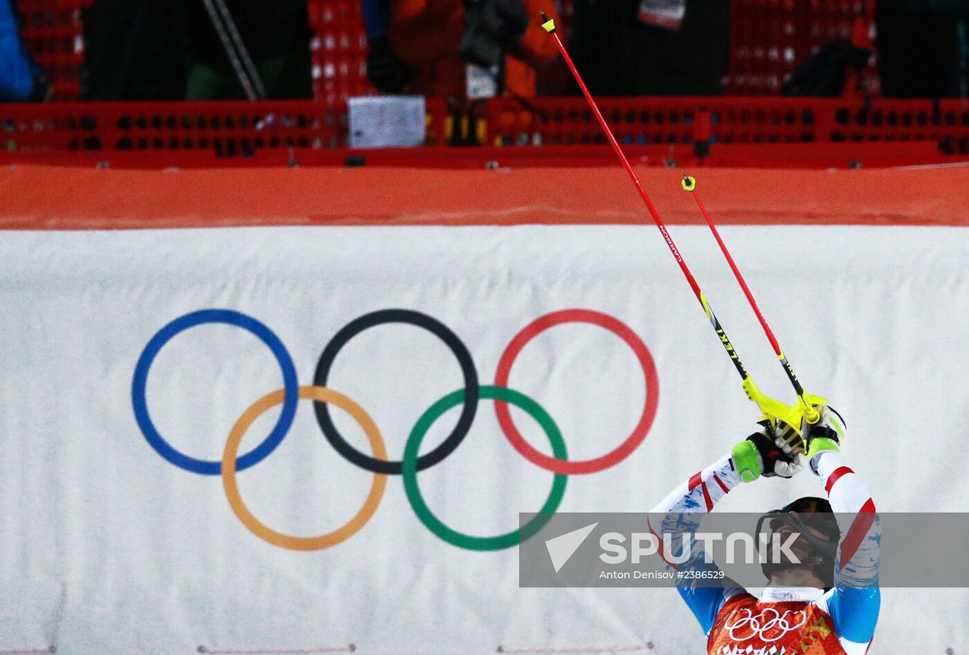 2014 Winter Olympics. Alpine skiing. Men. Slalom