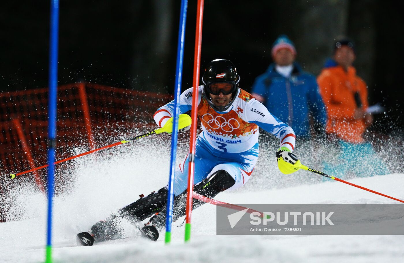 2014 Winter Olympics. Alpine skiing. Men. Slalom