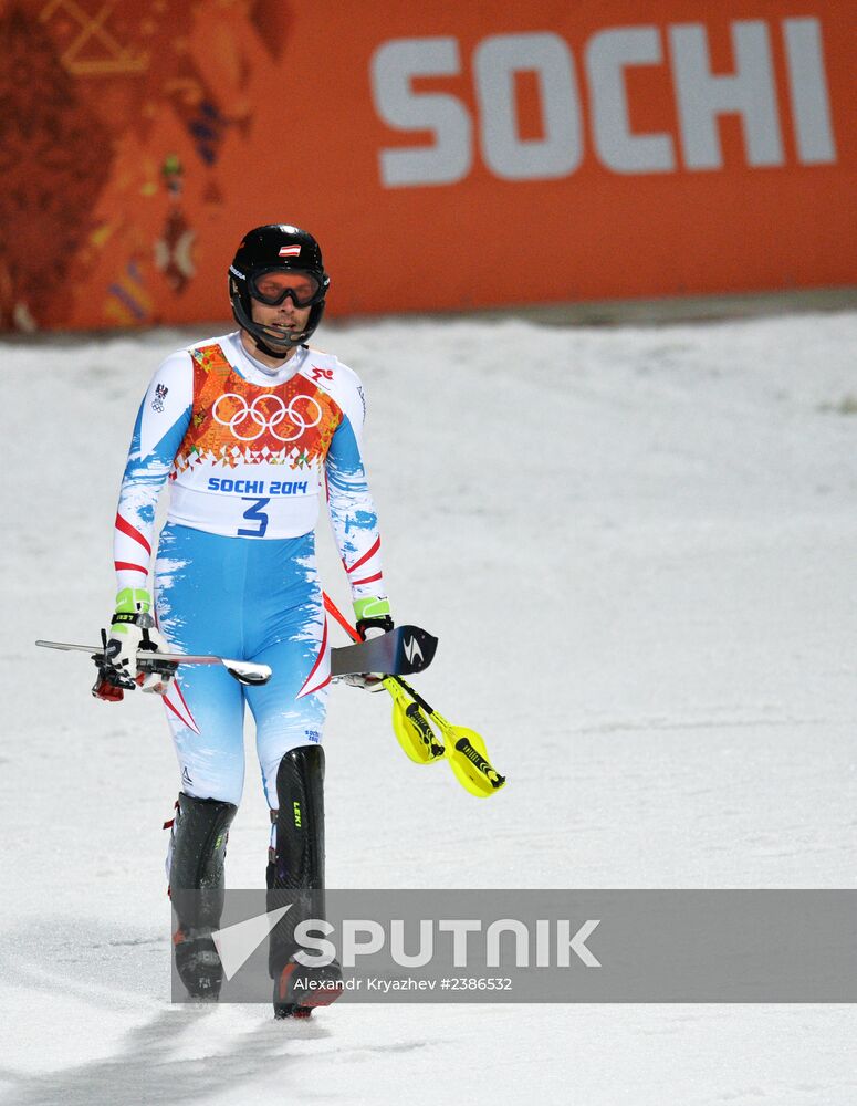 2014 Winter Olympics. Alpine skiing. Men. Slalom