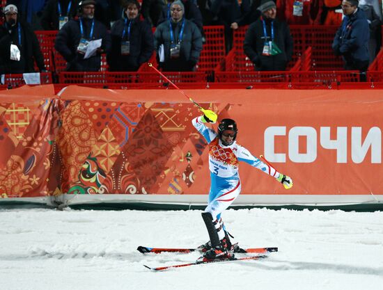 2014 Winter Olympics. Alpine skiing. Men. Slalom