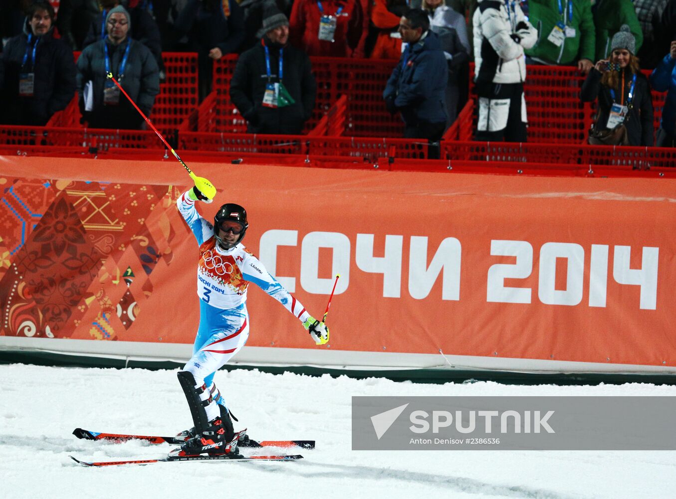 2014 Winter Olympics. Alpine skiing. Men. Slalom