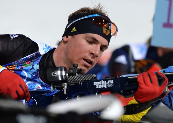 2014 Winter Olympics. Biathlon. Men. Relay