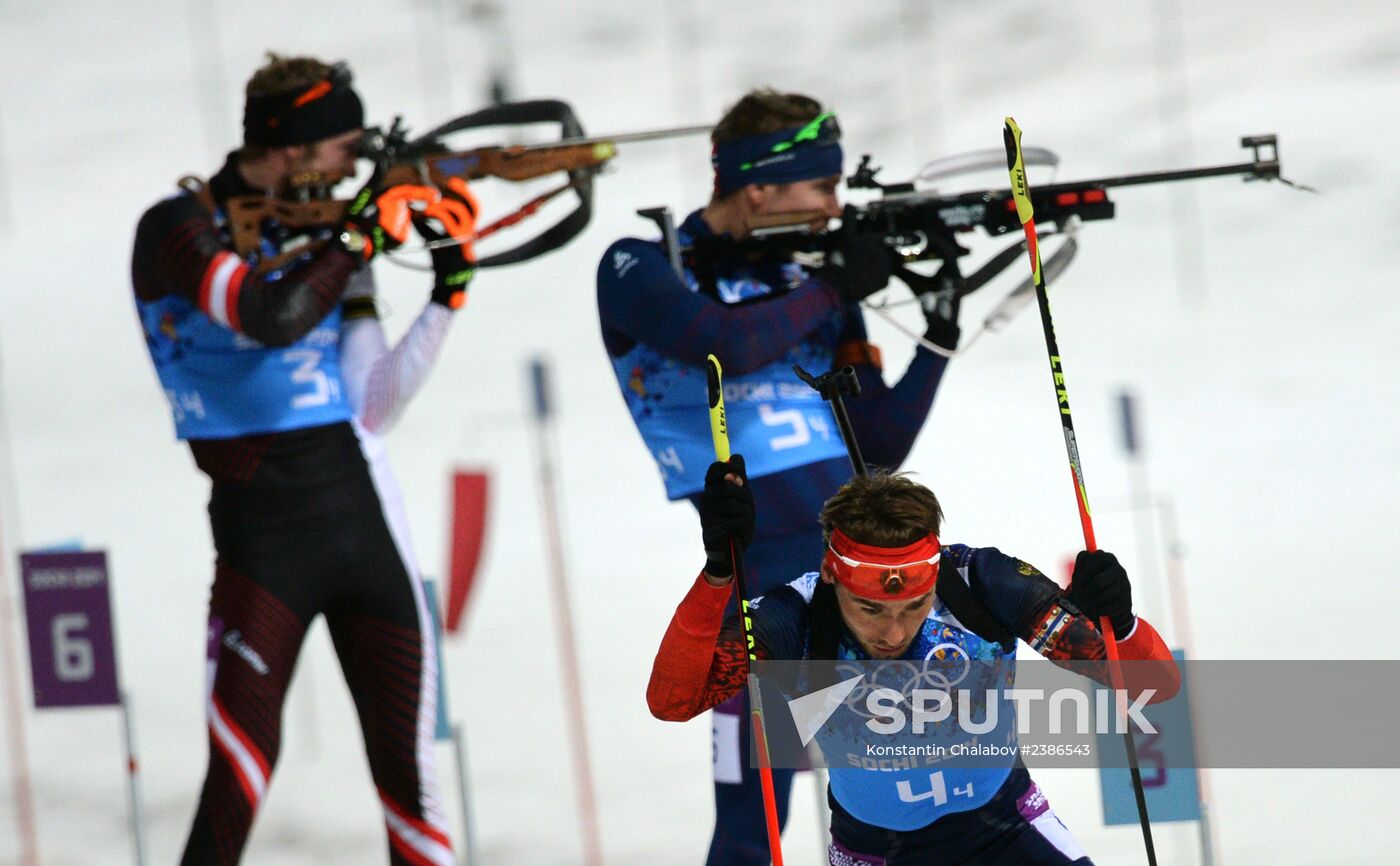 2014 Winter Olympics. Biathlon. Men. Relay