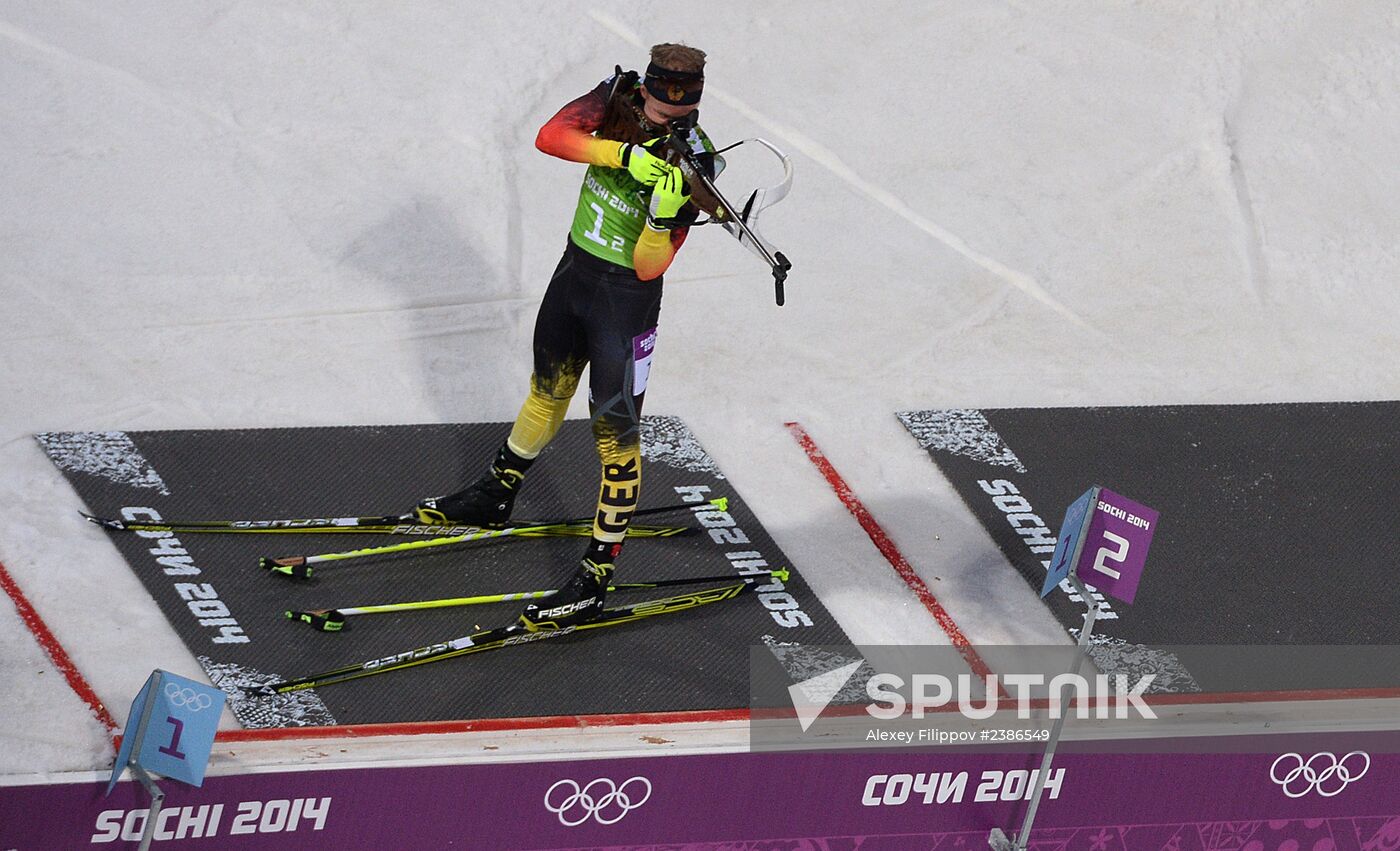 2014 Winter Olympics. Biathlon. Men. Relay