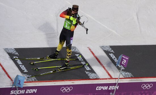 2014 Winter Olympics. Biathlon. Men. Relay