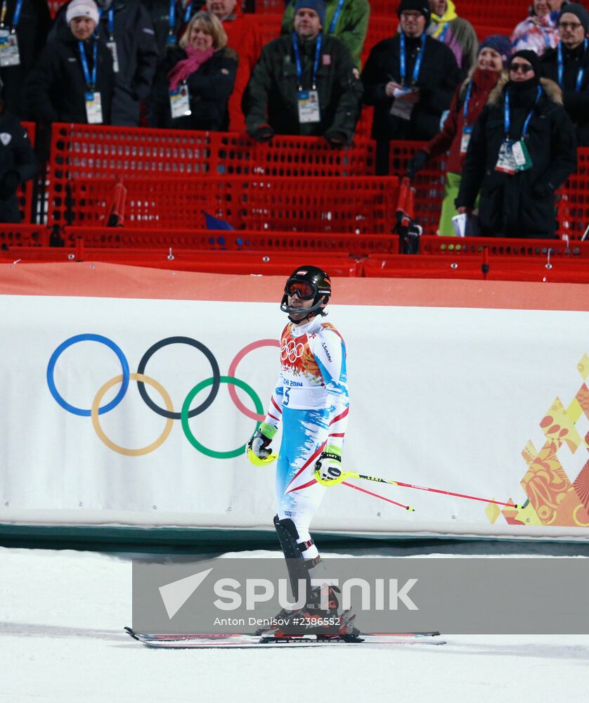 2014 Winter Olympics. Alpine skiing. Men. Slalom