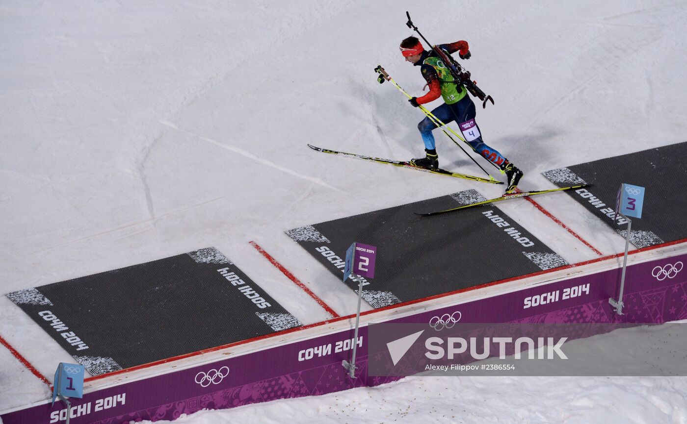 2014 Winter Olympics. Biathlon. Men. Relay