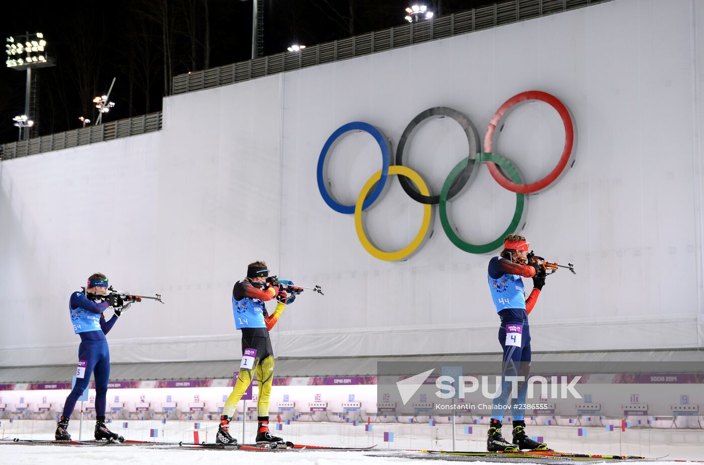 2014 Winter Olympics. Biathlon. Men. Relay