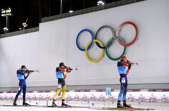 2014 Winter Olympics. Biathlon. Men. Relay