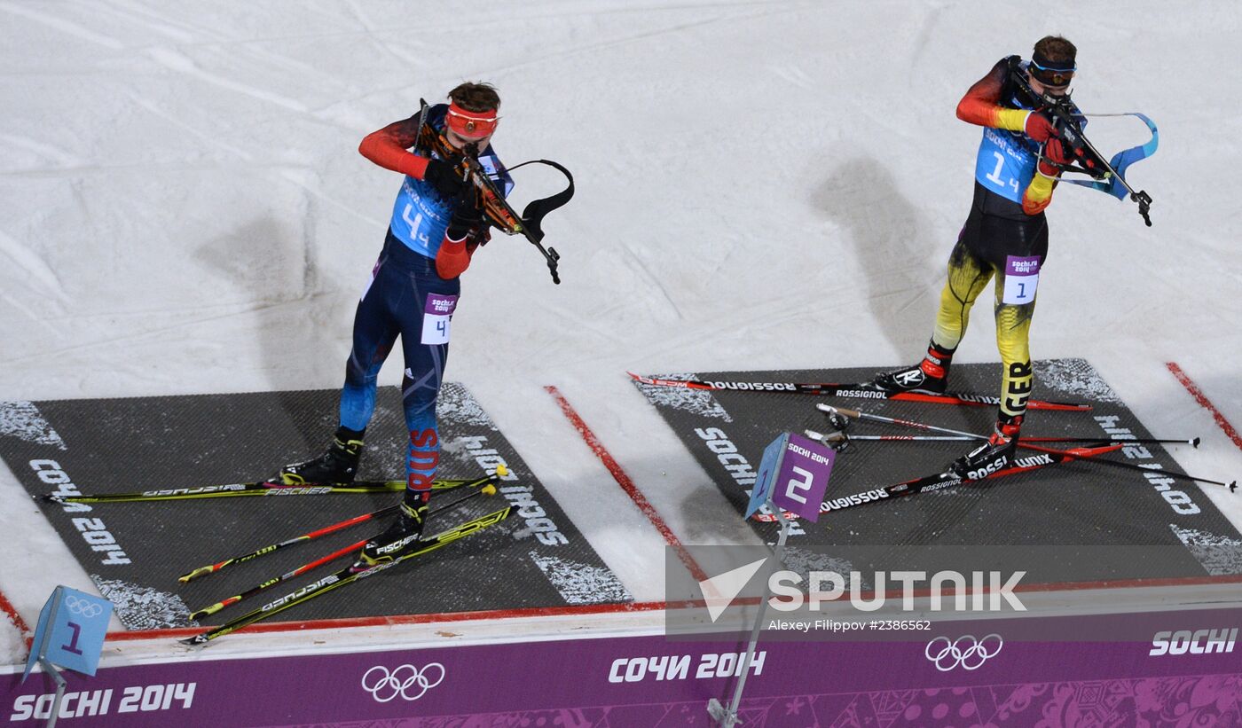 2014 Winter Olympics. Biathlon. Men. Relay