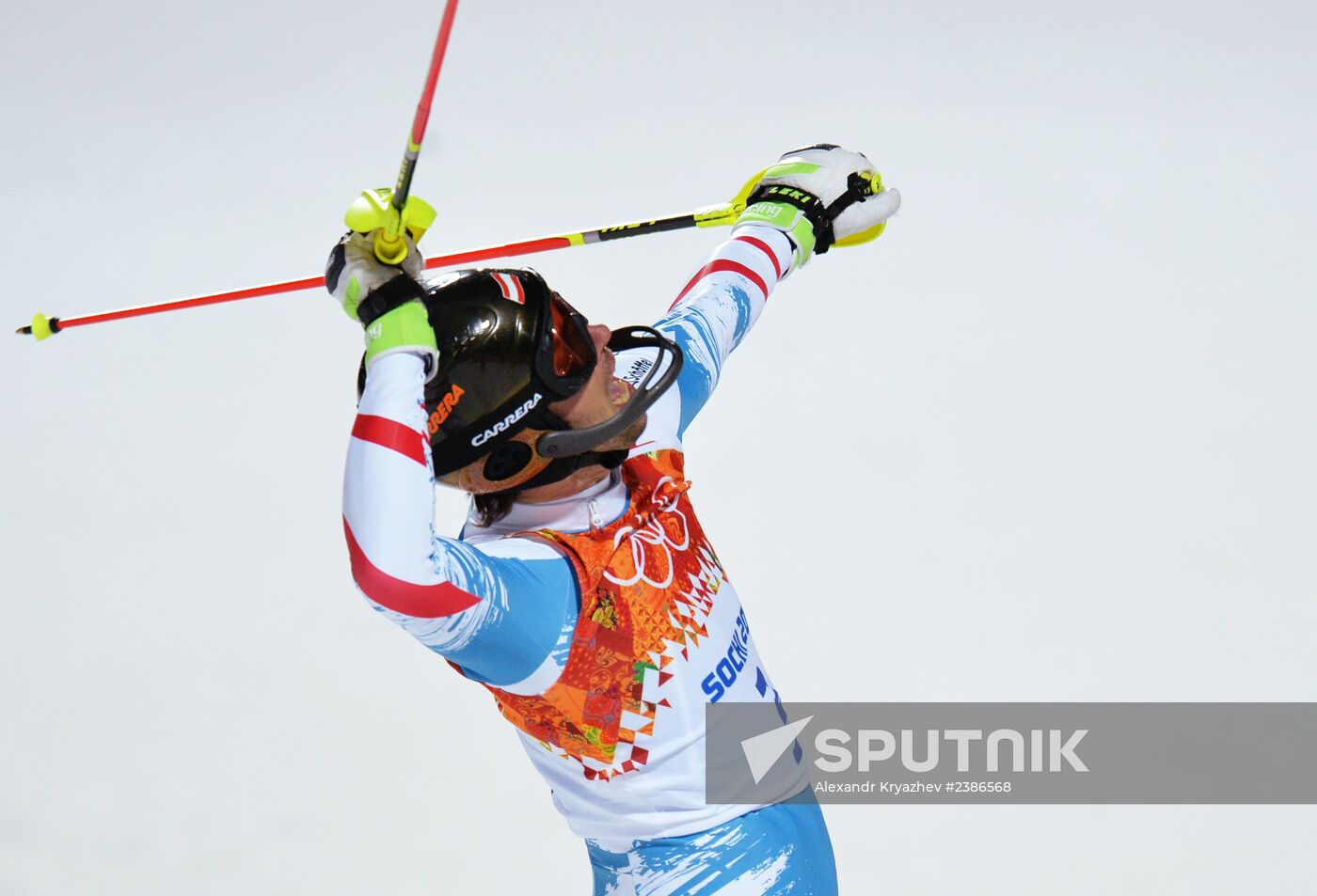 2014 Winter Olympics. Alpine skiing. Men. Slalom