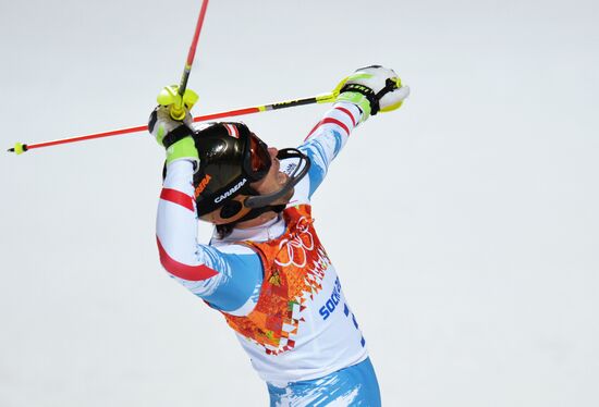 2014 Winter Olympics. Alpine skiing. Men. Slalom