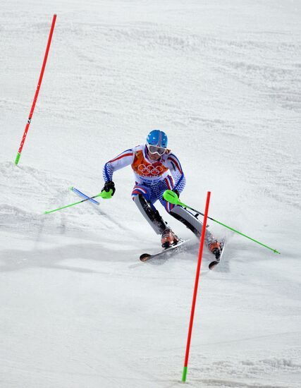 2014 Winter Olympics. Alpine skiing. Men. Slalom