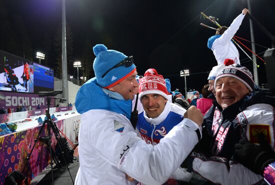 2014 Winter Olympics. Biathlon. Men. Relay
