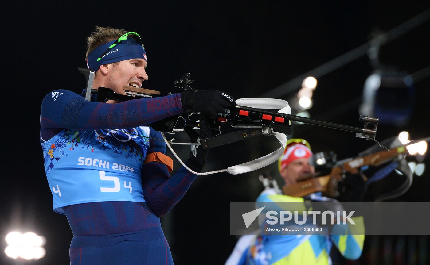 2014 Winter Olympics. Biathlon. Men. Relay