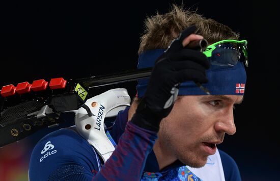 2014 Winter Olympics. Biathlon. Men. Relay