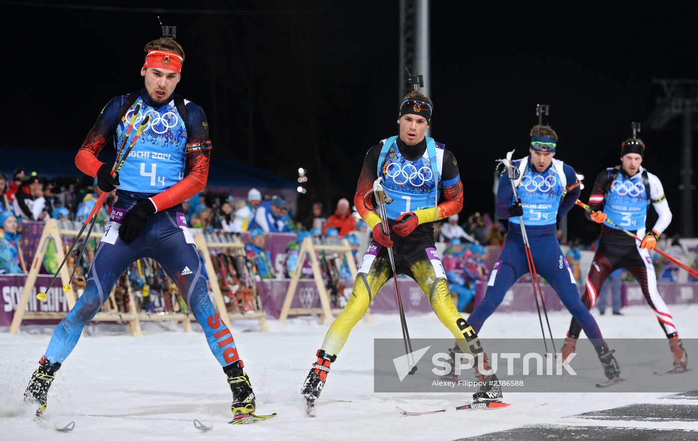 2014 Winter Olympics. Biathlon. Men. Relay