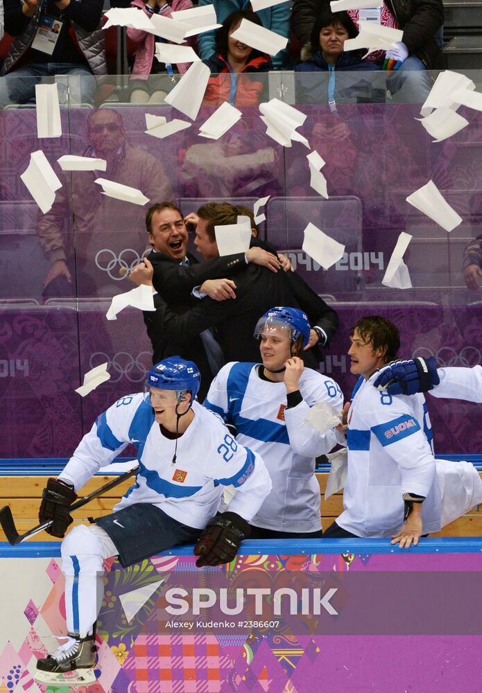2014 Winter Olympics. Ice hockey. Men. Bronze medal match