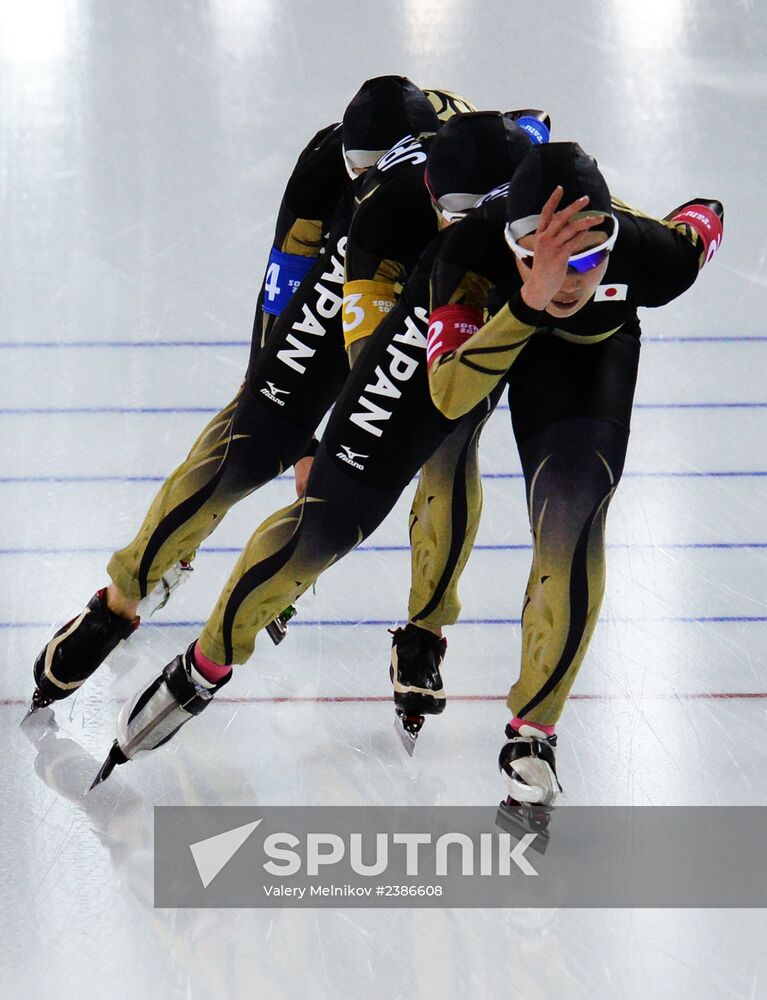 2014 Winter Olympics. Speed skating. Women. Team pursuit. Finals