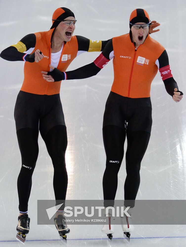 2014 Winter Olympics. Speed skating. Men. Team pursuit. Finals