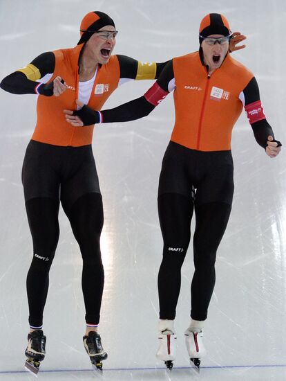 2014 Winter Olympics. Speed skating. Men. Team pursuit. Finals