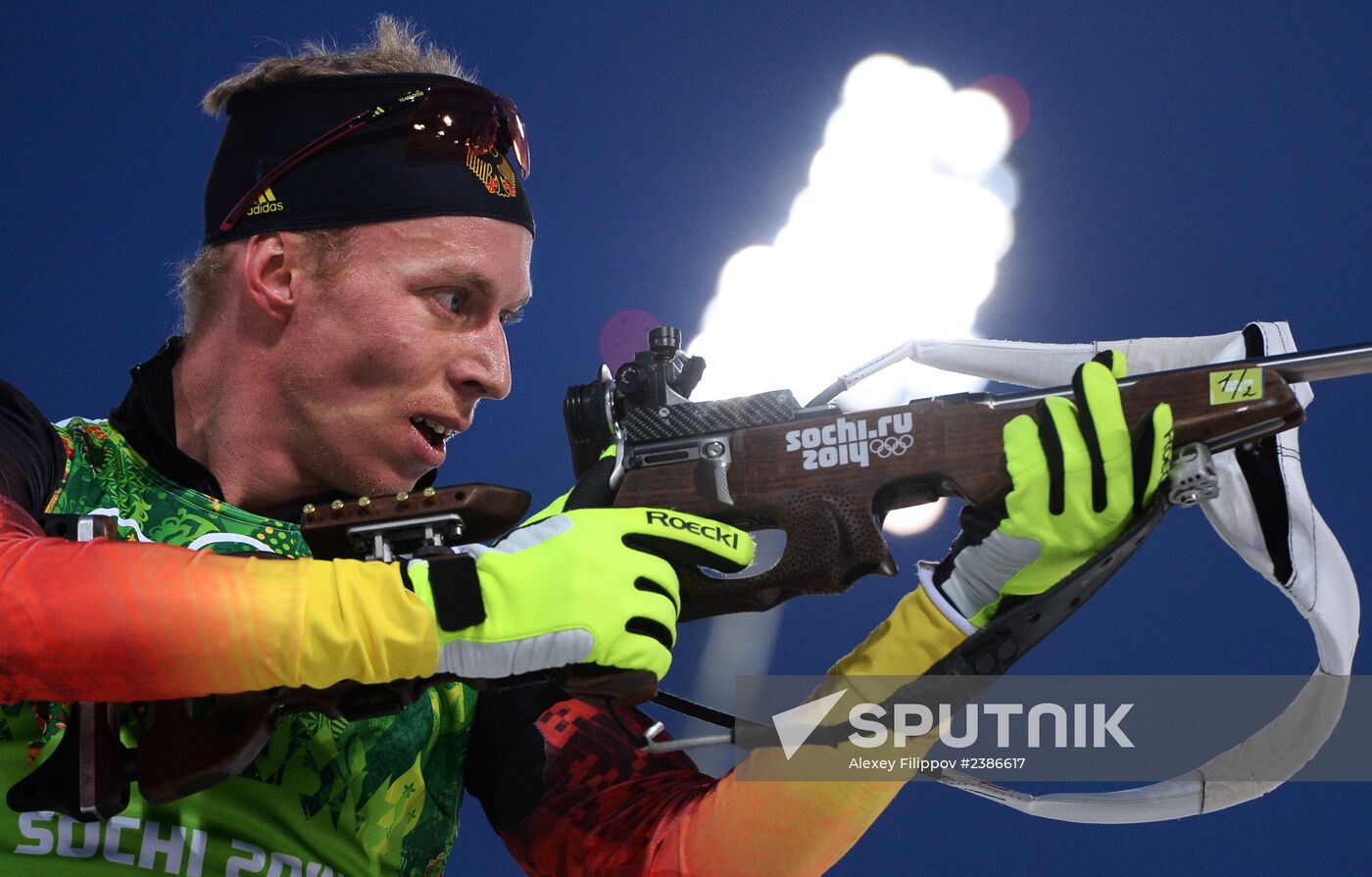 2014 Winter Olympics. Biathlon. Men. Relay
