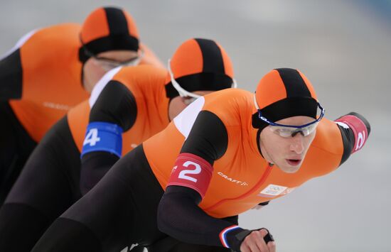 2014 Winter Olympics. Speed skating. Men. Team pursuit. Finals