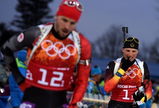 2014 Winter Olympics. Biathlon. Men. Relay