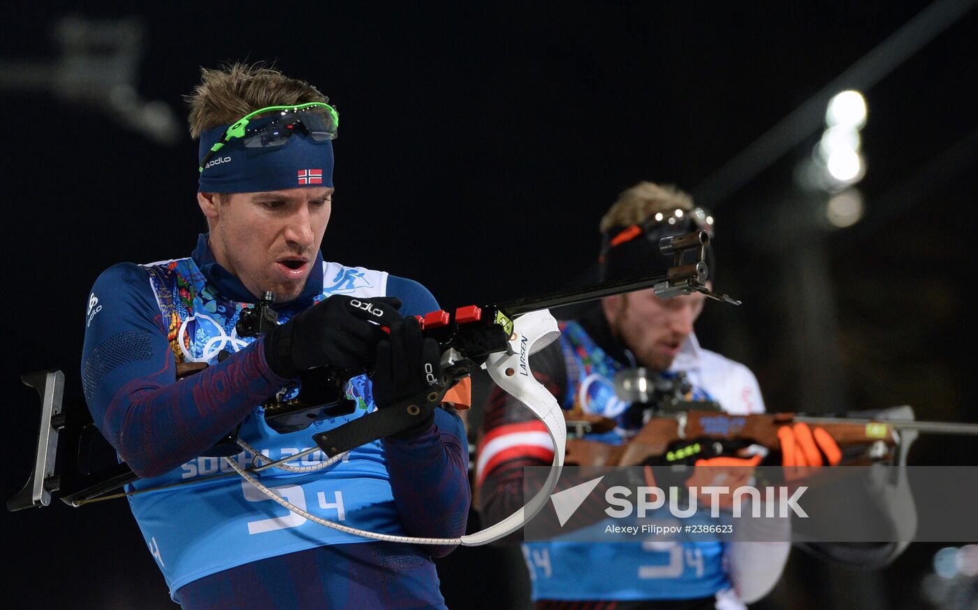 2014 Winter Olympics. Biathlon. Men. Relay