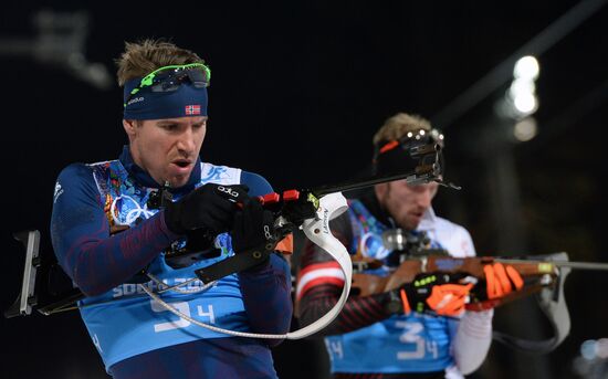 2014 Winter Olympics. Biathlon. Men. Relay