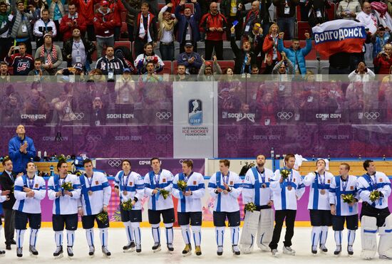 2014 Winter Olympics. Ice hockey. Men. Bronze medal match