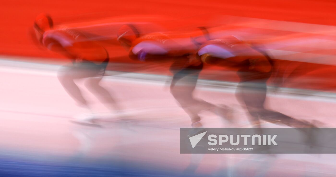 2014 Winter Olympics. Speed skating. Men. Team pursuit. Finals