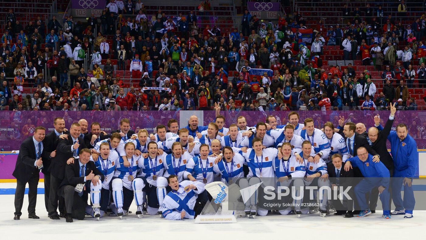 2014 Winter Olympics. Ice hockey. Men. Bronze medal match