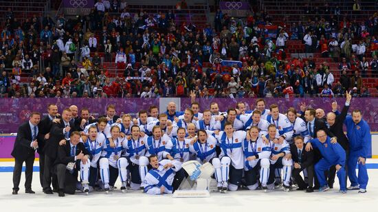 2014 Winter Olympics. Ice hockey. Men. Bronze medal match