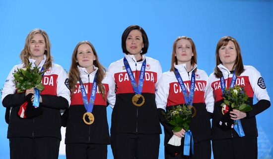 2014 Winter Olympics. Medal ceremony. Day Fifteen