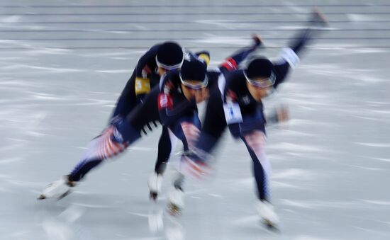 2014 Winter Olympics. Men's speed skating. Team pursuit. Preliminary rounds.