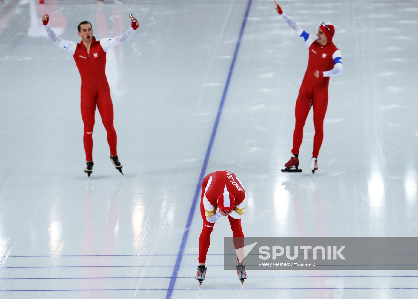 2014 Winter Olympics. Speed skating. Men. Team pursuit. Finals