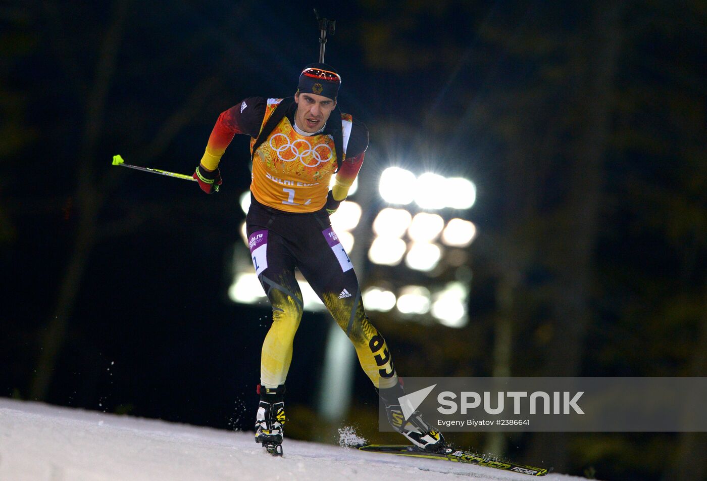 2014 Winter Olympics. Biathlon. Men. Relay