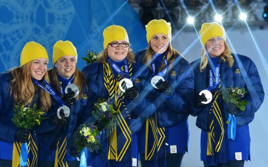 2014 Winter Olympics. Medal ceremony. Day Fifteen