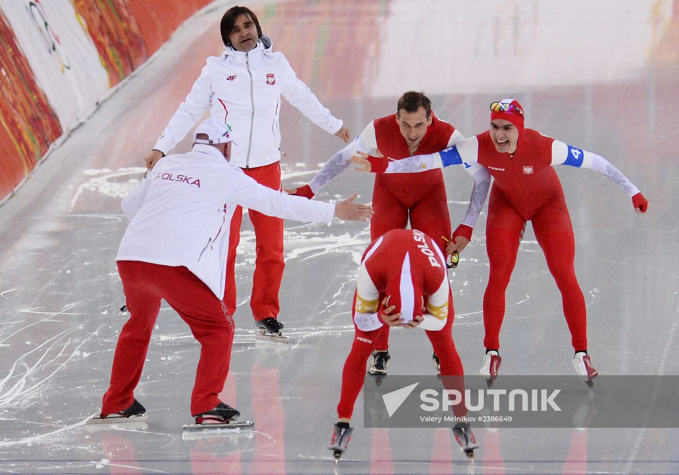 2014 Winter Olympics. Speed skating. Men. Team pursuit. Finals