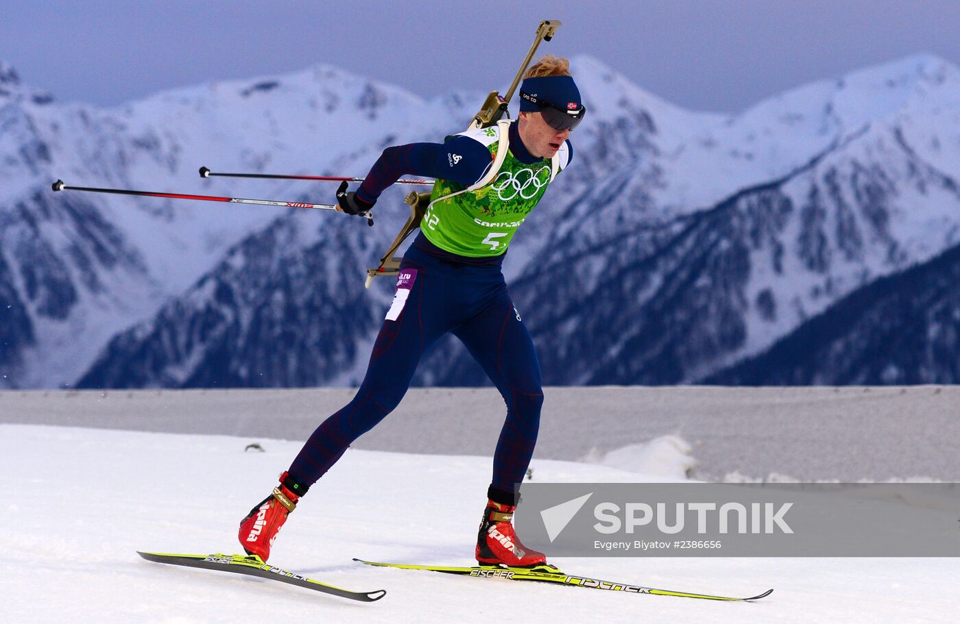 2014 Winter Olympics. Biathlon. Men. Relay