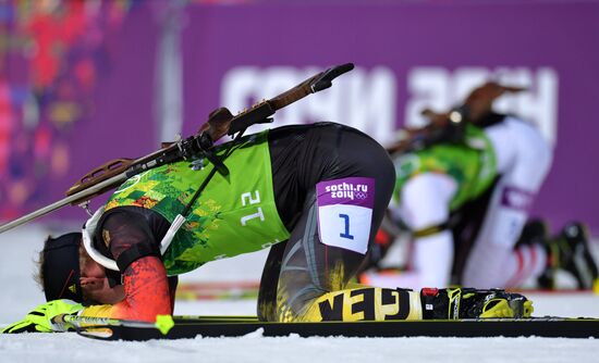 2014 Winter Olympics. Biathlon. Men. Relay