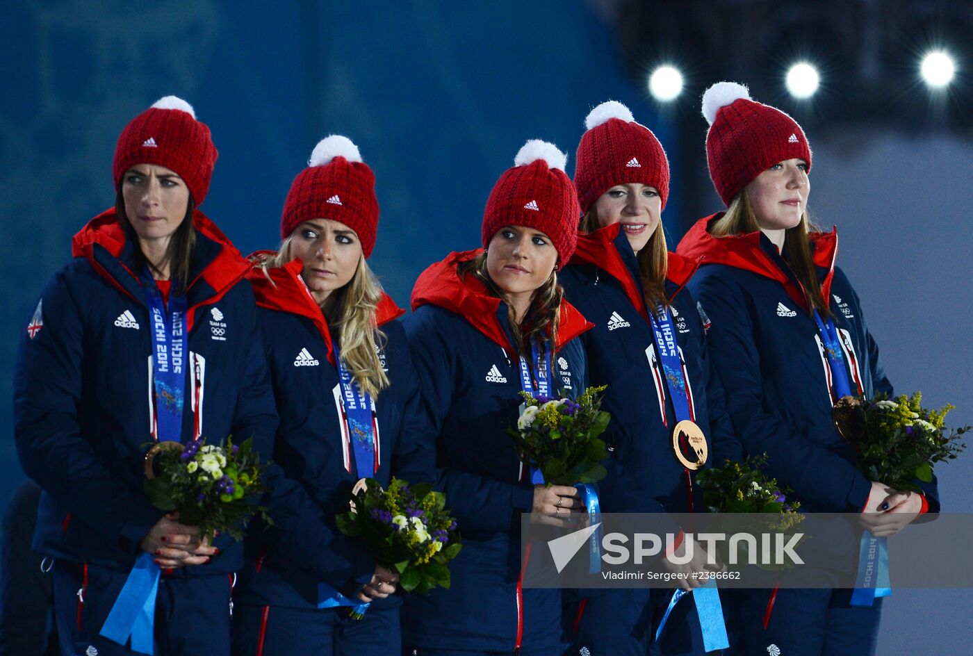 2014 Winter Olympics. Medal ceremony. Day Fifteen