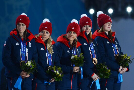 2014 Winter Olympics. Medal ceremony. Day Fifteen