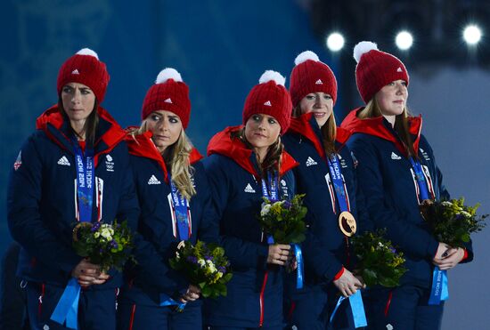 2014 Winter Olympics. Medal ceremony. Day Fifteen