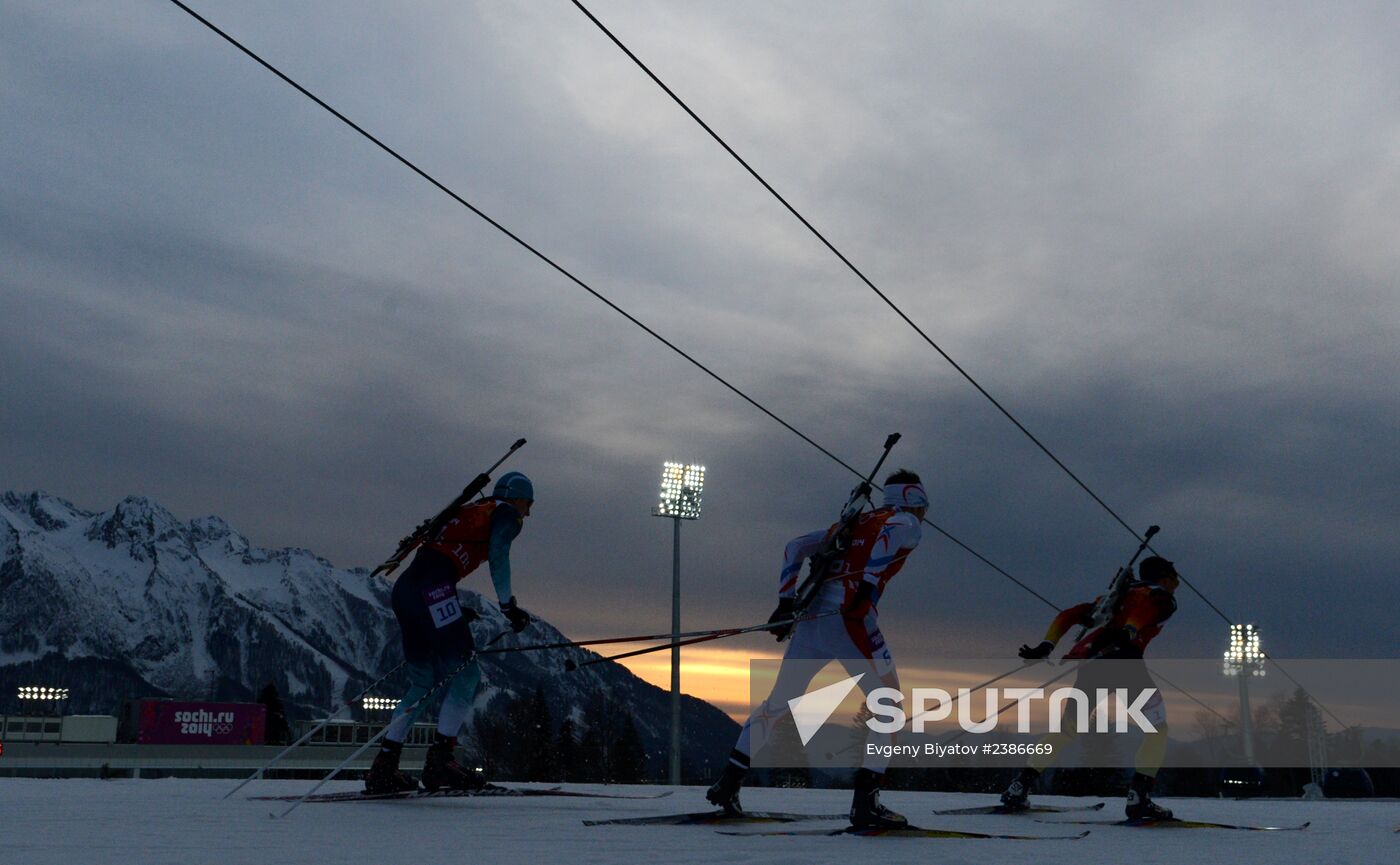 2014 Winter Olympics. Biathlon. Men. Relay