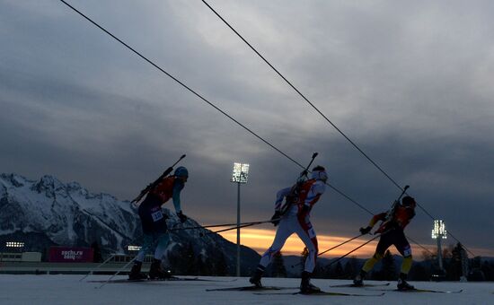 2014 Winter Olympics. Biathlon. Men. Relay