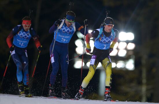 2014 Winter Olympics. Biathlon. Men. Relay