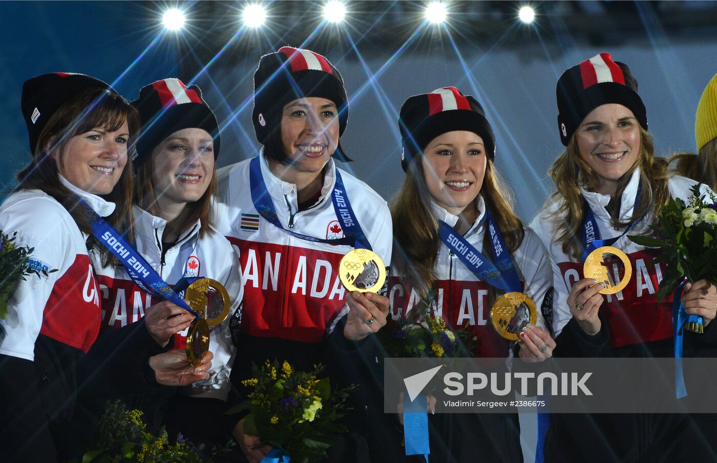 2014 Winter Olympics. Medal ceremony. Day Fifteen