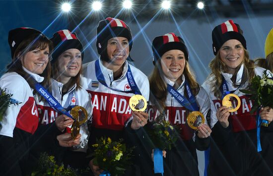 2014 Winter Olympics. Medal ceremony. Day Fifteen